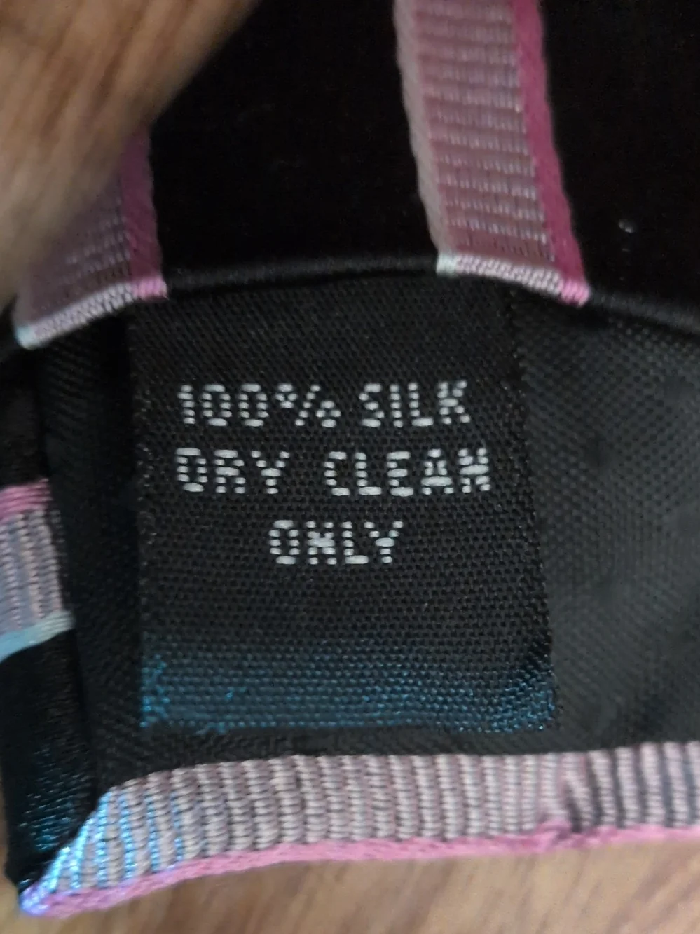 Pierre Cardin Slim Skinny Silk Satin Tie Black Pink Gray Striped 3